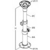 Pied table Thread Lock tri-téléscopique 450/775 mm - N°2 - comptoirnautique.com