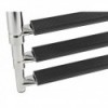 Schmale Teleskopleiter AISI316 schwarz 3 Stufen - N°3 - comptoirnautique.com