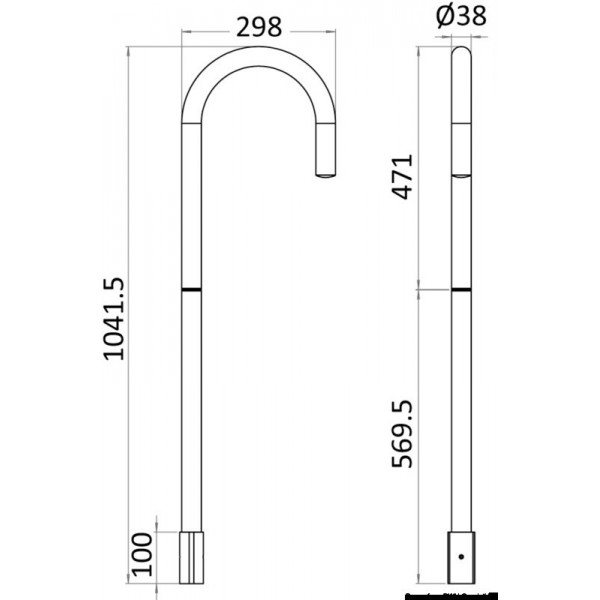 Paletto per operazioni di imbarco Ø 38 mm - N°2 - comptoirnautique.com