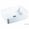 Fregadero cuadrado de cerámica blanca 400x300x130mm - N°2 - comptoirnautique.com