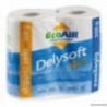 Lot de 4 rouleaux de papier toilette hydrosoluble Delysoft