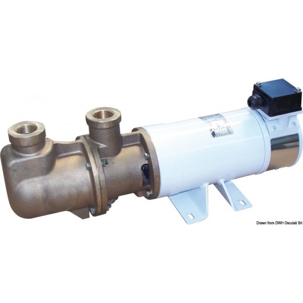 Elettropompa autoadescante CEM Sbr monovite in bronzo 24V - N°1 - comptoirnautique.com