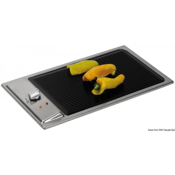 Barbecue elettrico in acciaio inox in vetroceramica 2500W 220V - N°1 - comptoirnautique.com