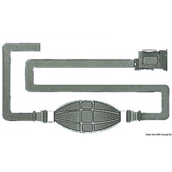 Tubo carburante con 1 morsetto HONDA - N°1 - comptoirnautique.com