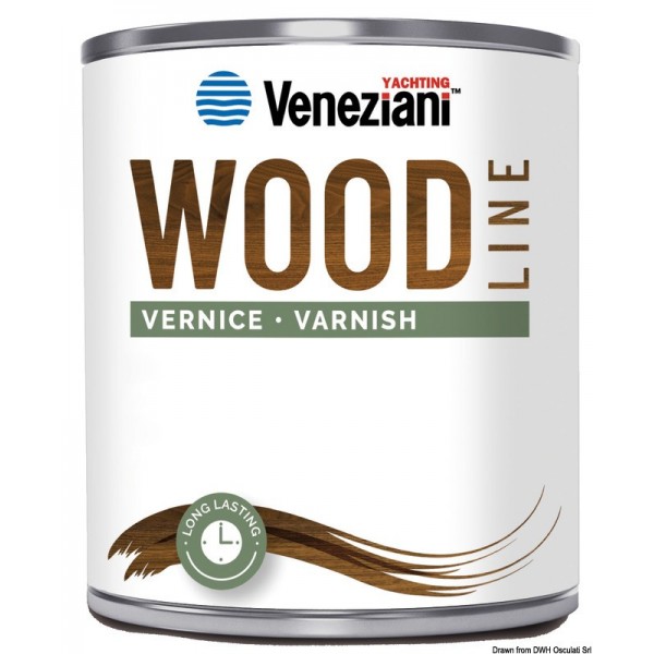 Vernice lucida monocomponente-VENEZIANI Wood Line 0,75 l  - N°1 - comptoirnautique.com