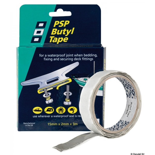 PSP butyl tape waterproof welding 15mm x 3m grey - N°1 - comptoirnautique.com