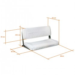 Tandem seat with fold-down...