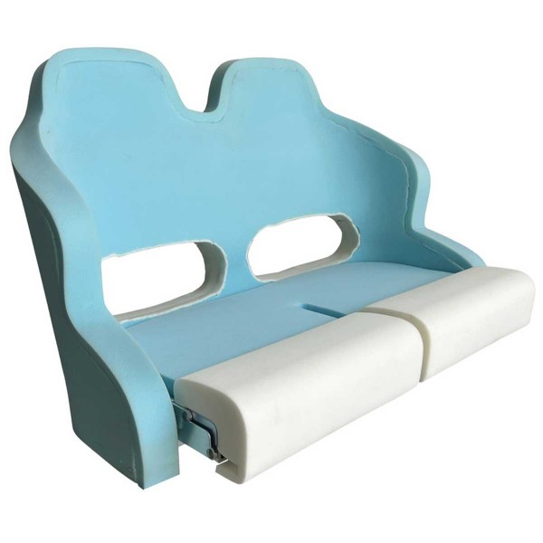 Asiento doble RM52 con mecanismo abatible para sentarse y levantarse - N°1 - comptoirnautique.com