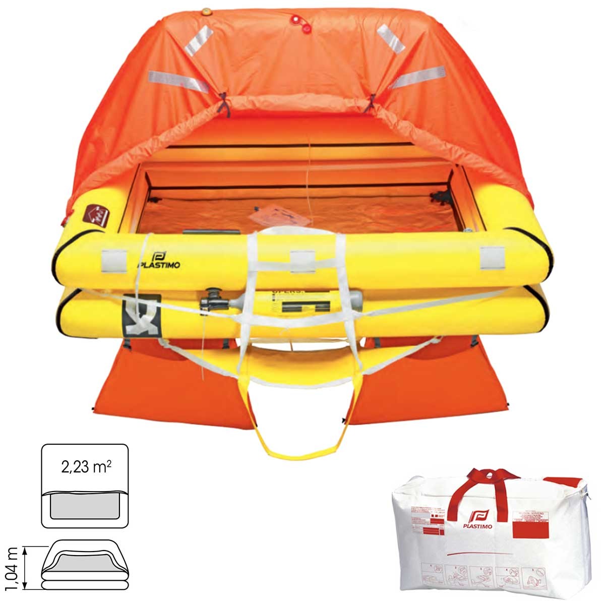 52618 - Radeau de survie côtier Plastimo Ibiza 6 personnes en Sac - pour bateau espagnol