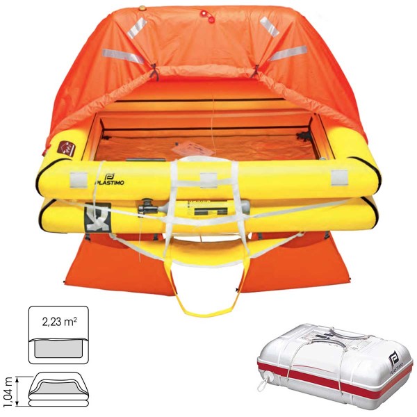 52619 - Radeau de survie côtier Plastimo Ibiza 6 personnes en Container - pour bateau espagnol - N°5 - comptoirnautique.com