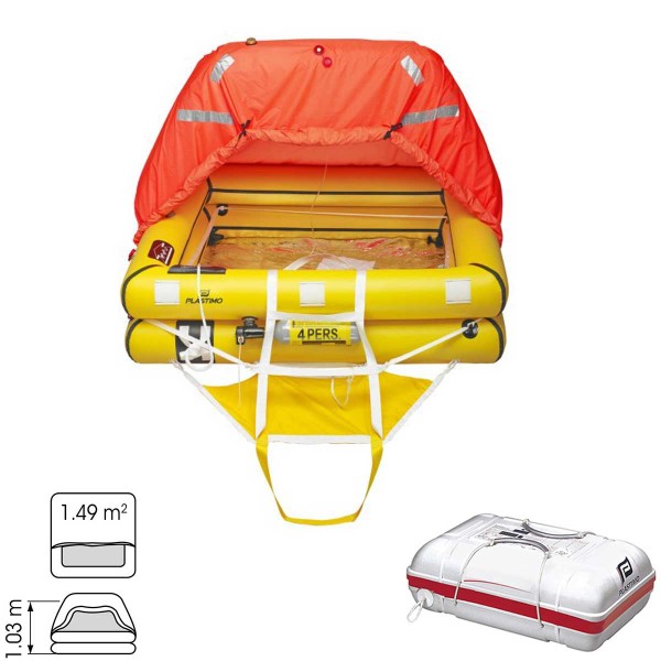 Zattera di salvataggio Transocean ISAF/OSR offshore con equipaggiamento leggero -24H - N°2 - comptoirnautique.com