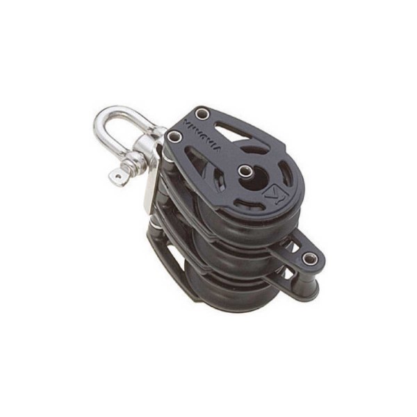 Triple pulley with ringot and A-clip - N°1 - comptoirnautique.com