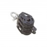 Triple pulley with ringot and A-clip