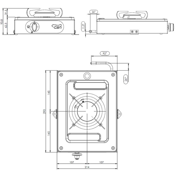 Externe Kochplatte aus Edelstahl FN1330 - N°7 - comptoirnautique.com