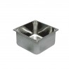 Lavello rettangolare in acciaio inox 325x350x150 mm