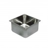 Rectangular stainless steel sink 325x350x150 mm