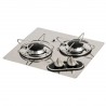 2-burner stainless steel hob