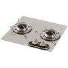 Wide stainless steel 2-burner hob - N°1 - comptoirnautique.com