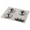 Piano cottura a 3 fuochi in acciaio inox
