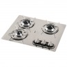 Plaque de cuisson en inox 3 feux