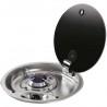 FC1345 built-in stainless steel hob with smoked lid