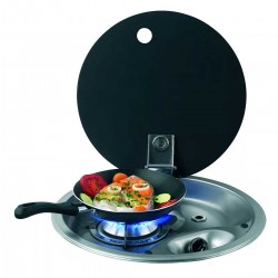 Plaque de cuisson inox FC1345 avec couvercle fumé utilisation
