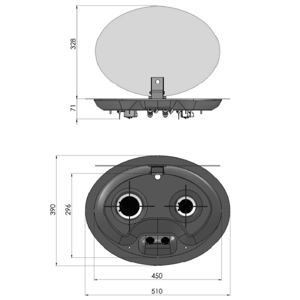 FC1348 built-in stainless steel hob with smoked lid - N°4 - comptoirnautique.com