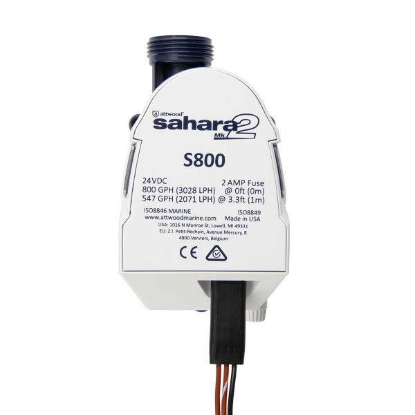 Pompe de cale électrique automatique Sahara MK2 S800 - 24V (avec emballage) - N°2 - comptoirnautique.com