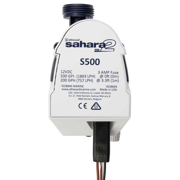 Pompa di sentina automatica Sahara Mk2 S500 - 12V - 23 L/min - N°9 - comptoirnautique.com