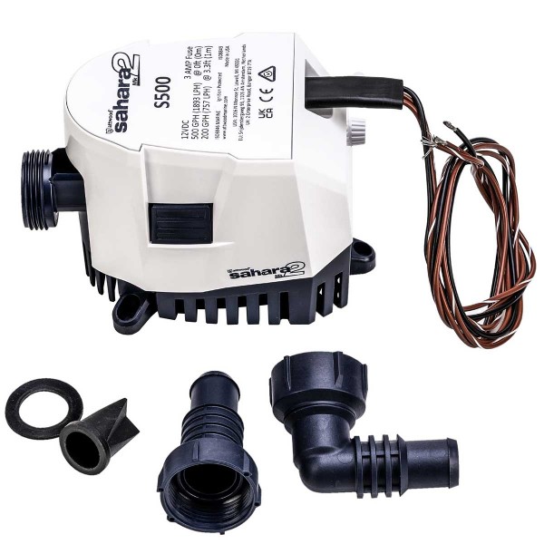 Pompa di sentina automatica Sahara Mk2 S500 - 12V - 23 L/min - N°10 - comptoirnautique.com