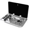 FC1336 stainless steel griddle with smoked lid - N°1 - comptoirnautique.com