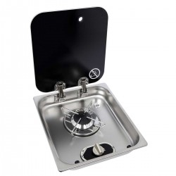 Stainless steel hob with...