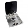 Piano di cottura in acciaio inox con coperchio fumé NL.21001