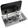 Stainless steel hob with smoked lid NL.21002