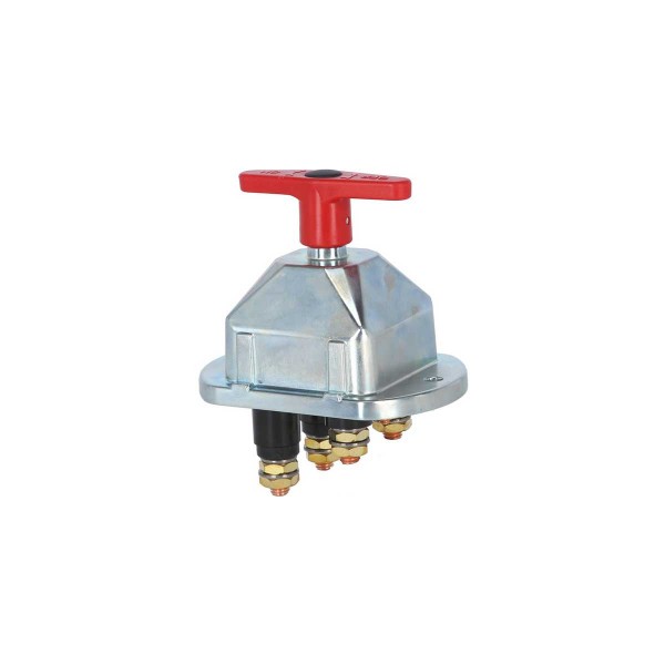 Interruttore-batteria bipolare 250A continua con interruttore di eccitazione - acciaio inox - N°1 - comptoirnautique.com