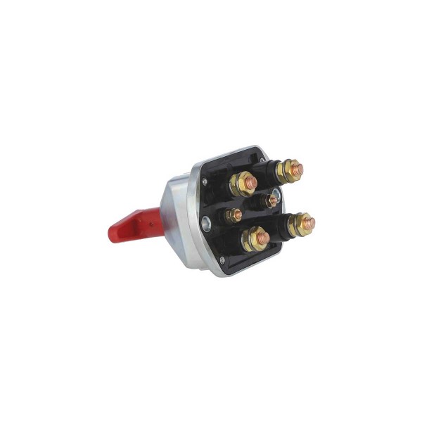 Interruttore-batteria bipolare 250A continua con interruttore di eccitazione - acciaio inox - N°5 - comptoirnautique.com