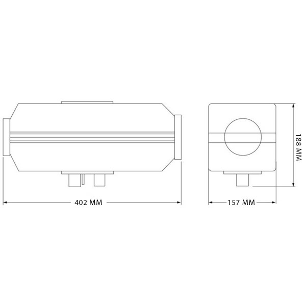 Chauffage à air pulsé Air 4D 12V dimensions - N°6 - comptoirnautique.com