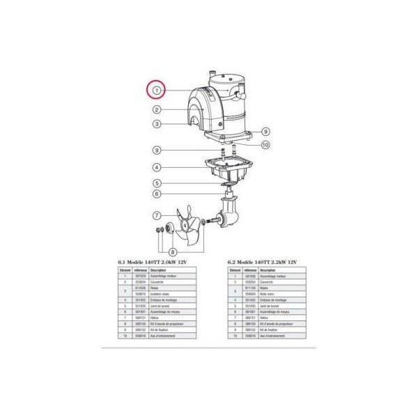 140TT motore elettrico per eliche - di seconda generazione - N°1 - comptoirnautique.com