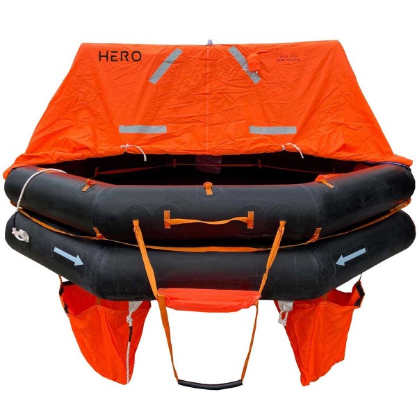 Radeau de survie hauturier HERO SOLAS TOB avec armement complet +24H - N°1 - comptoirnautique.com