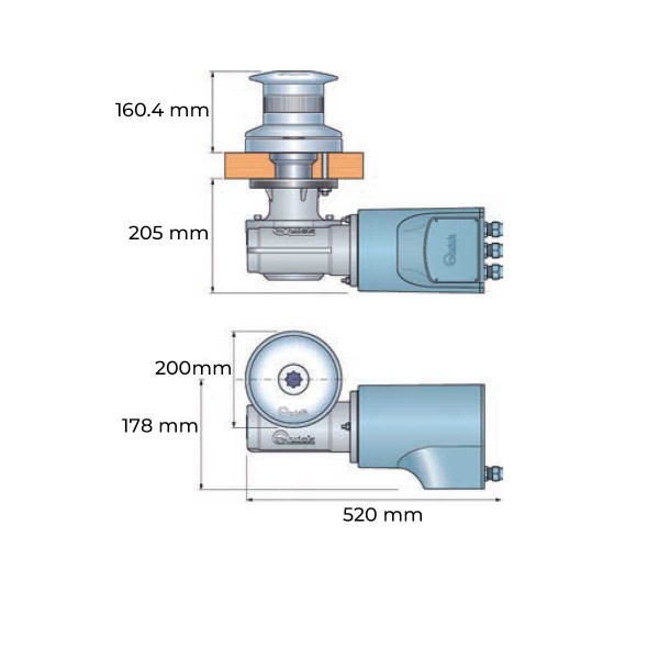 Cabestan Tumbler TB6 - 3000W - 24V - N°2 - comptoirnautique.com