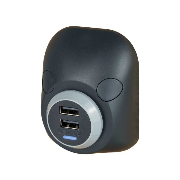 Chargeur USB double 5V 3A + Boitier mural - N°1 - comptoirnautique.com