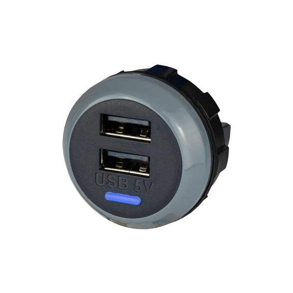 Caricatore doppio USB 5V 3A + scatola a muro - N°3 - comptoirnautique.com