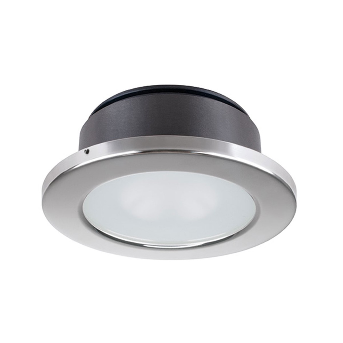 Plafonnier POWER LED blanc chaud SONIA inox 10-30V - 4W