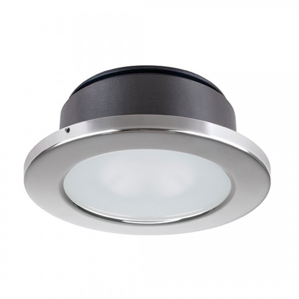 Plafonnier POWER LED blanc chaud SONIA inox 10-30V - 4W - N°1 - comptoirnautique.com