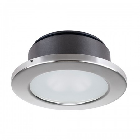 Plafonnier POWER LED blanc chaud SONIA inox 10-30V - 4W