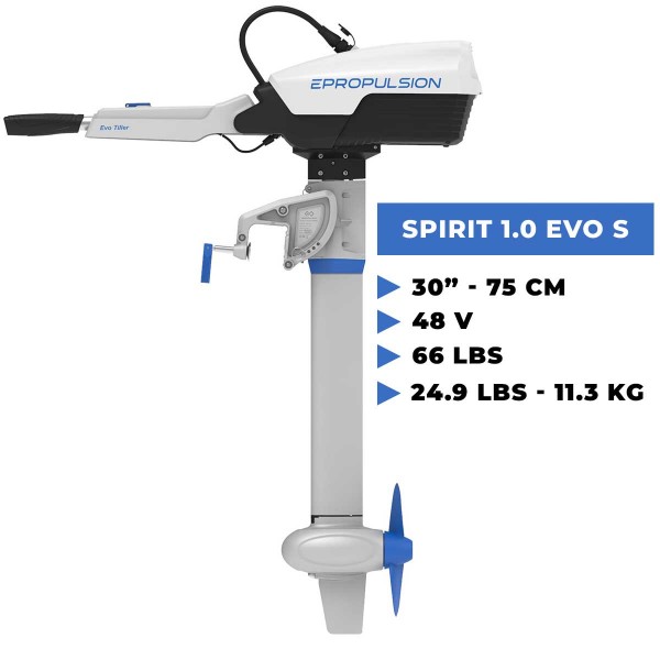 Moteur électrique arrière Spirit 1.0 Evo S avec barre franche - N°1 - comptoirnautique.com