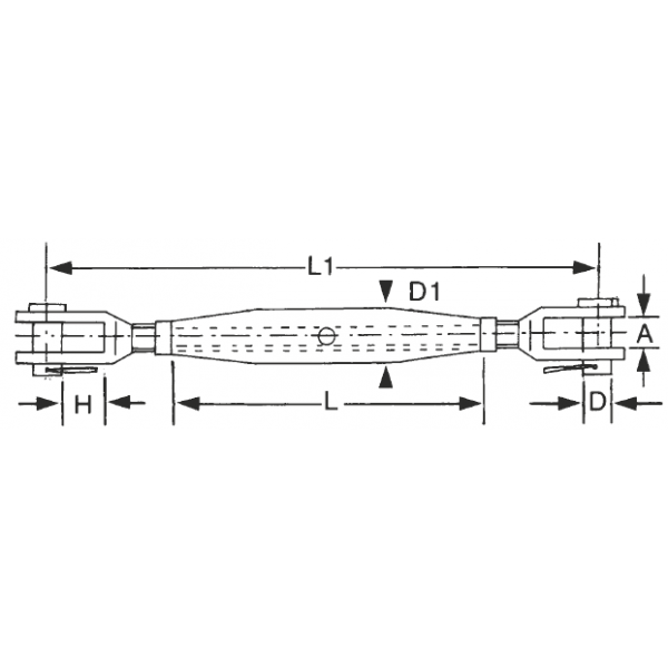 Tensor de jaula completa de acero inoxidable 304 D.8mm - N°3 - comptoirnautique.com