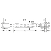 Tensor de jaula completa de acero inoxidable 304 D.8mm - N°3 - comptoirnautique.com