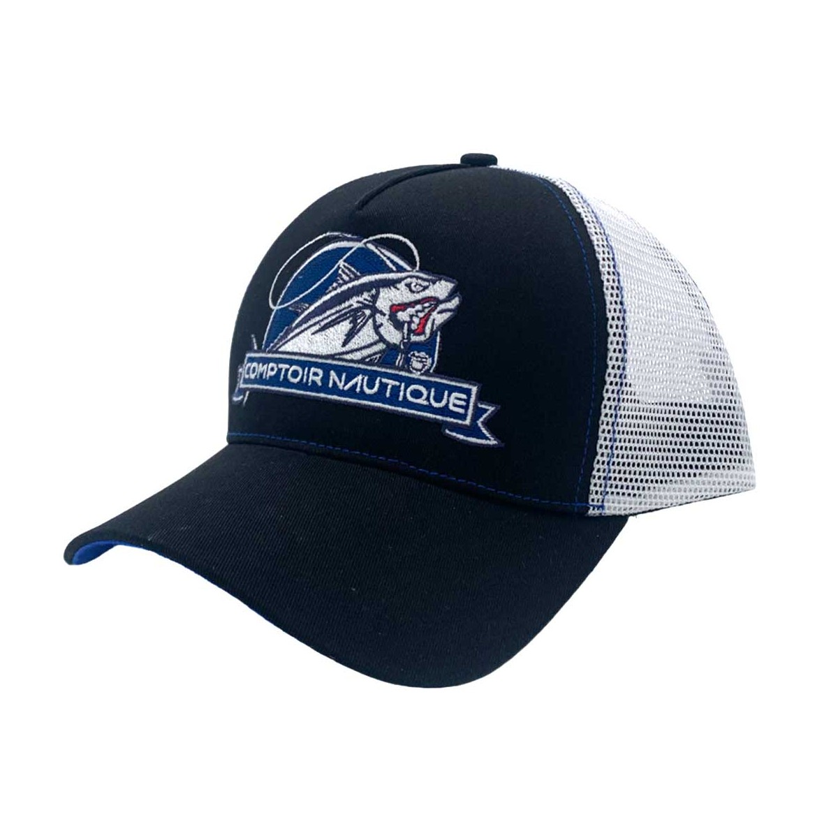 Casquette Comptoir Nautique ajustable noir et blanche
