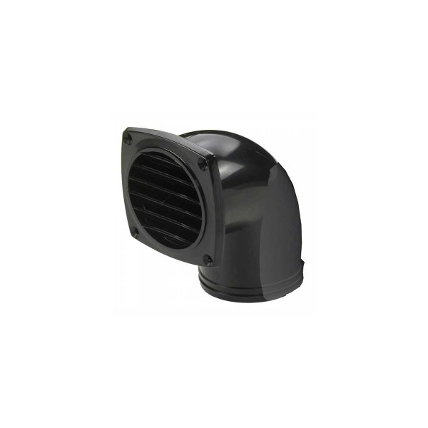 Air intake 90° black with collar 92 x 92 mm - N°1 - comptoirnautique.com